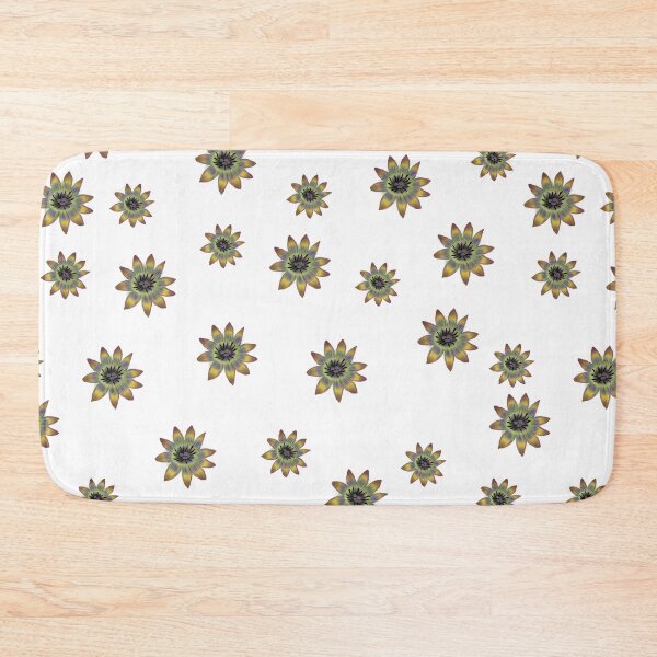Item preview, Golden Starflowers on bright white designed and sold by phatlizzardart.