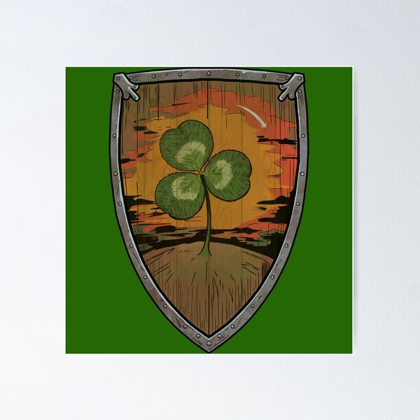 Item preview, Ser Duncan the Tall St. Patrick's Day Shield - Lucky Hedge Knight Fan Art  designed and sold by mongeekshirts.