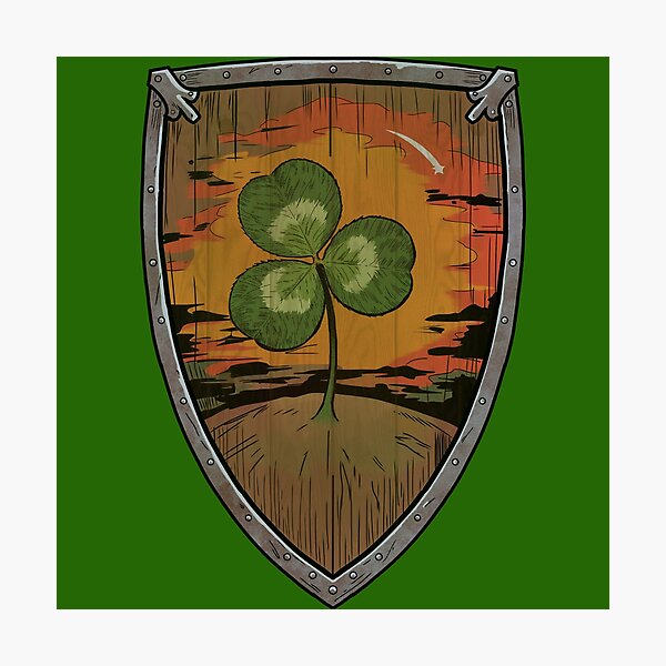 Item preview, Ser Duncan the Tall St. Patrick's Day Shield - Lucky Hedge Knight Fan Art  designed and sold by mongeekshirts.