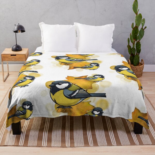 Item preview, Yellow and Black Birds with Leaves  – Illustration – Aesthetic Illustration designed and sold by iamKRUK.