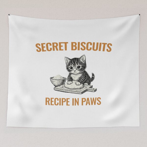 Item preview, Kitty Biscuits Vintage Bakery - Retro Cat Art designed and sold by PrintAtelier.