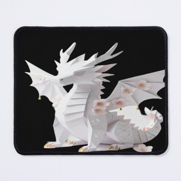 Item preview, White Paper Origami Dragon with Pink Sakura Flowers designed and sold by ItzLacarth.