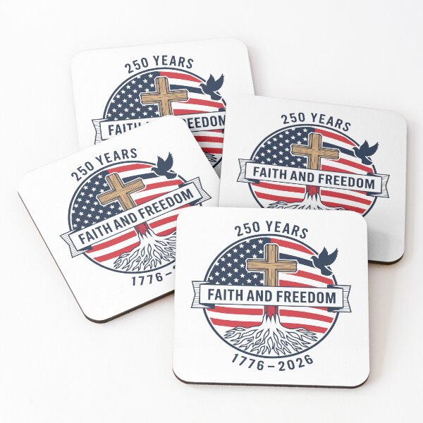 Item preview, 250 Years Faith and Freedom 1776–2026 – Patriotic Christian USA Cross Anniversary Design designed and sold by Polarisofficial.