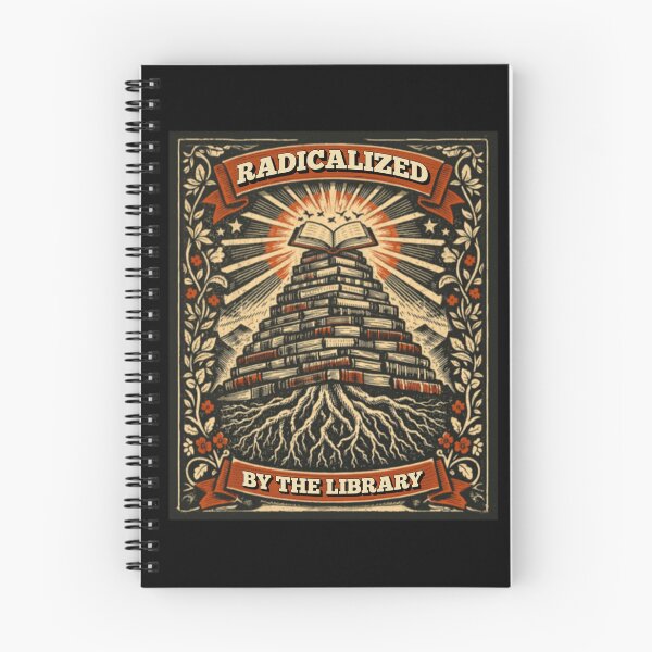 Item preview, Radicalized by the Library – Modern Protest Typography Design Activist Shirt/Sticker/Mug designed and sold by Quietest Riot.