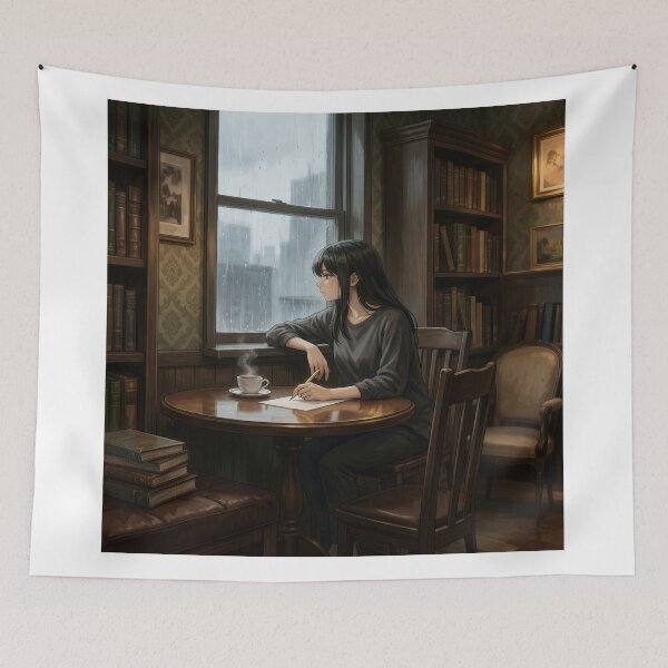 Item preview, Rainy Day Reflections in the Library designed and sold by AbstractAuraArt.