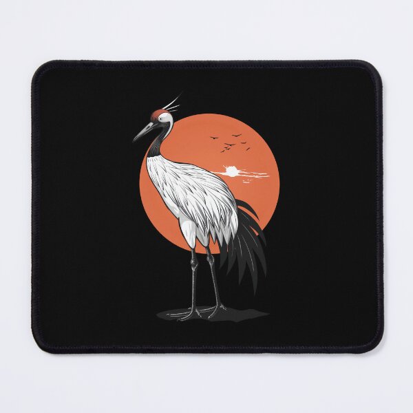 Item preview, Elegant Japanese Crane at Sunset designed and sold by The Gilded Canvas.