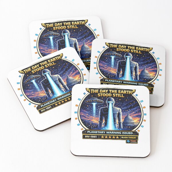 Item preview, The Day the Earth stood still - Pixel Invasions Badge designed and sold by Xeiboo.