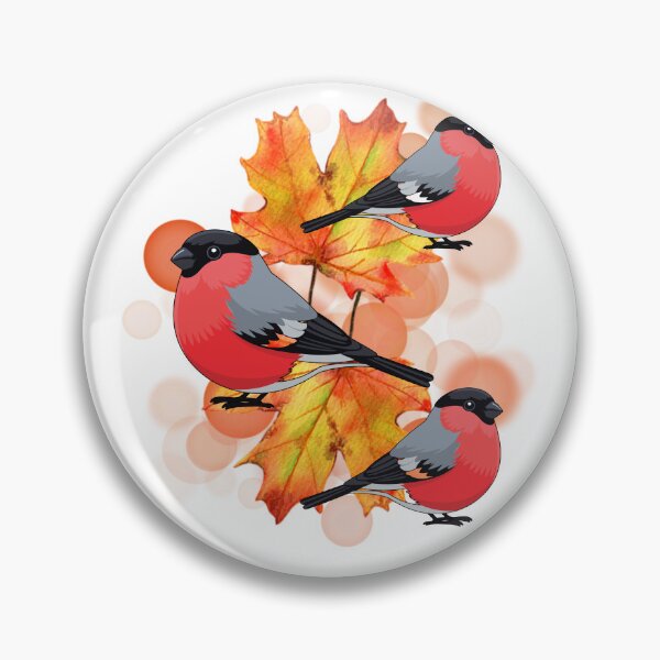 Item preview, Red and Black Birds with Leaves – Aesthetic Illustration designed and sold by iamKRUK.