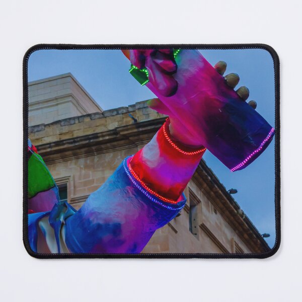 Item preview, Colorful Neon Carnival Float Sculpture With Giant Hand and Bottle at Evening Festival Parade designed and sold by Nmallia.