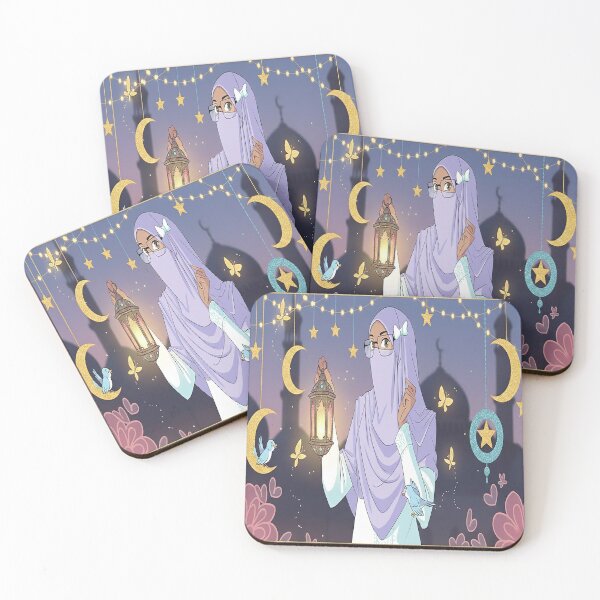Item preview, Cute Niqabi Girl with Ramadan Lantern Illustration designed and sold by WowDezign.