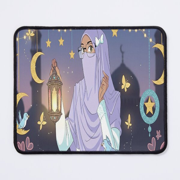 Item preview, Cute Niqabi Girl with Ramadan Lantern Illustration designed and sold by WowDezign.