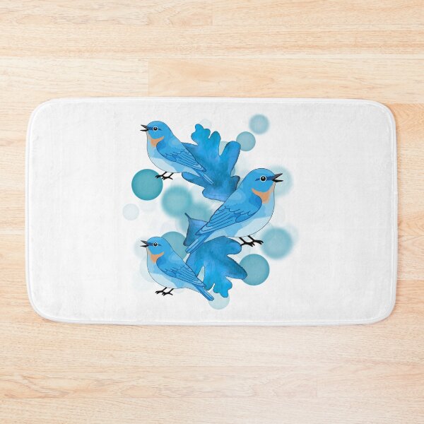 Item preview, Blue Birds with Leaves – Aesthetic Illustration designed and sold by iamKRUK.