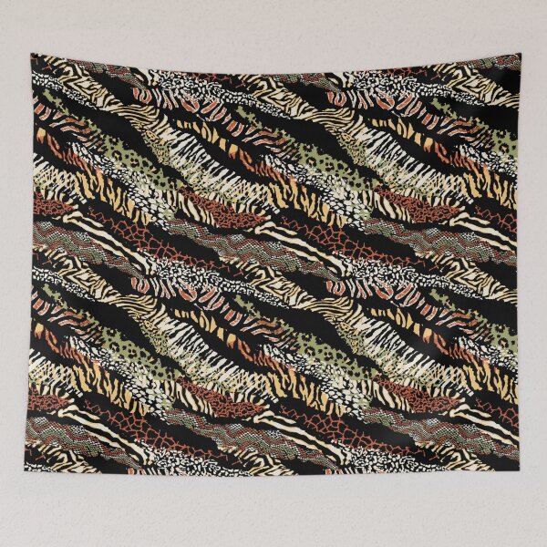 Item preview,  Retro Tropical Animal Print Abstract Collage designed and sold by RetroMaggie.