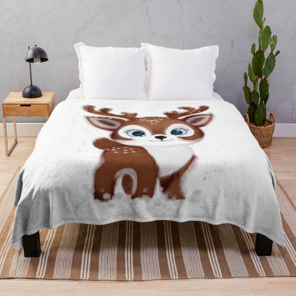 Item preview, Cute Winter Baby Reindeer Cartoon Illustration designed and sold by neenu-bhasin11.