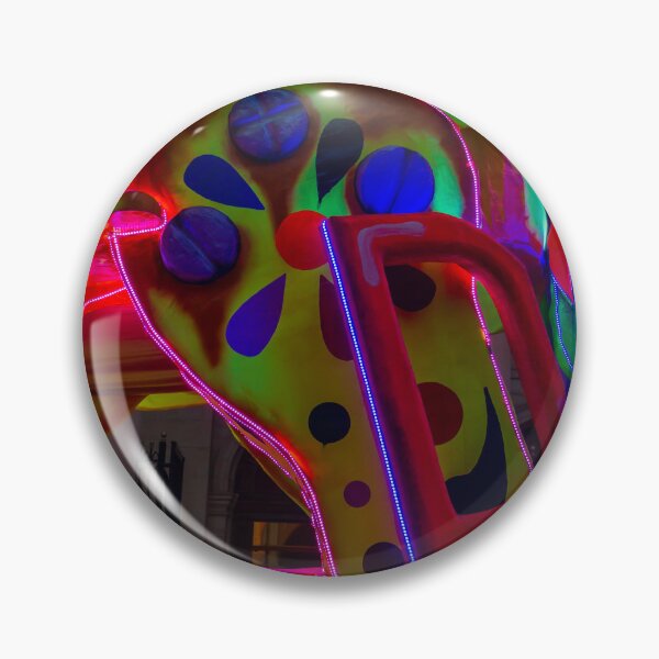Item preview, Colorful Neon Carnival Float With Bright Lights and Abstract Sculptures at Night Parade Celebration designed and sold by Nmallia.