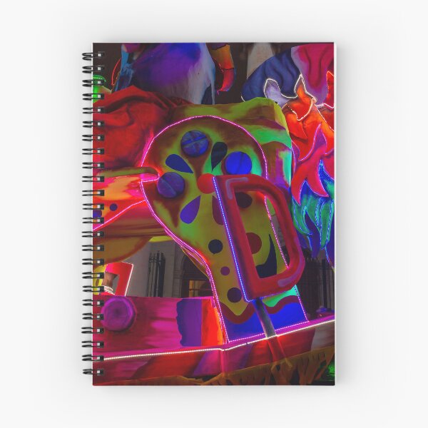 Item preview, Colorful Neon Carnival Float With Bright Lights and Abstract Sculptures at Night Parade Celebration designed and sold by Nmallia.