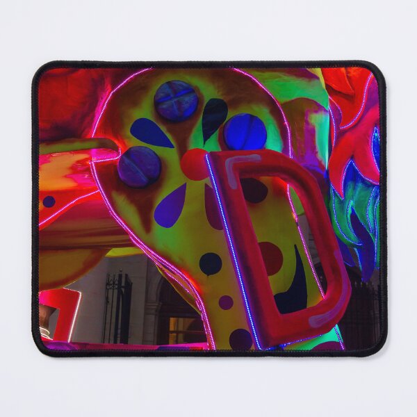 Item preview, Colorful Neon Carnival Float With Bright Lights and Abstract Sculptures at Night Parade Celebration designed and sold by Nmallia.