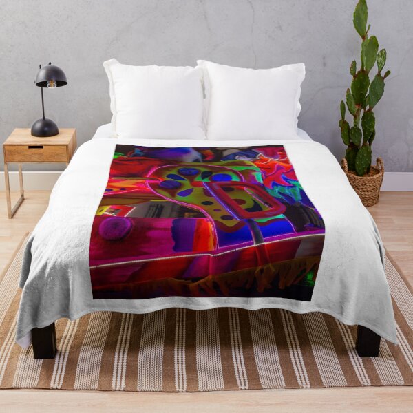Item preview, Colorful Neon Carnival Float With Bright Lights and Abstract Sculptures at Night Parade Celebration designed and sold by Nmallia.