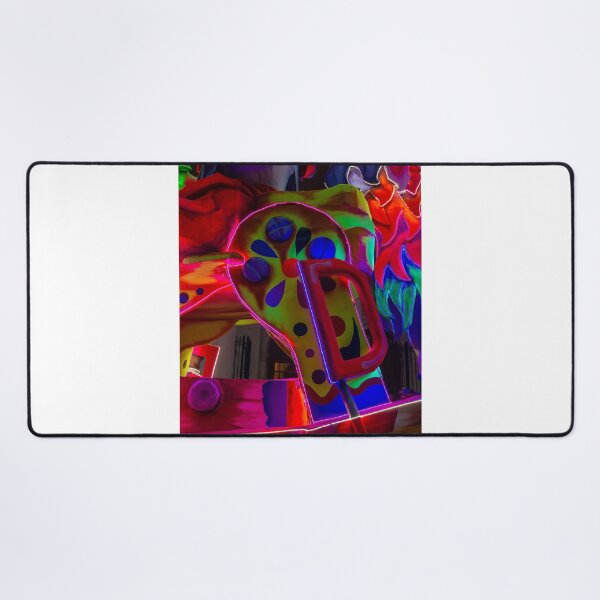 Item preview, Colorful Neon Carnival Float With Bright Lights and Abstract Sculptures at Night Parade Celebration designed and sold by Nmallia.