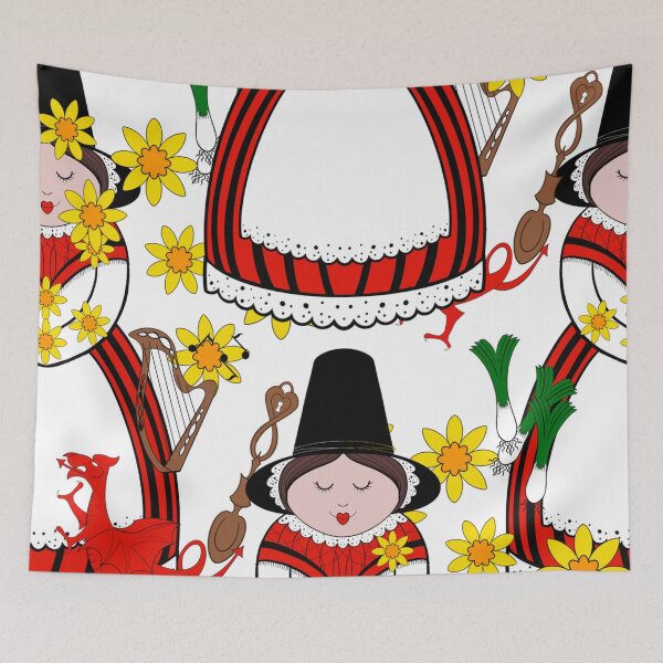 Item preview, A pattern of Welsh Ladies designed and sold by TraceyEvansArt.