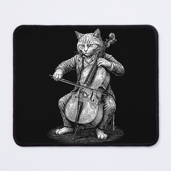 Item preview, Vintage Cat Playing Cello designed and sold by Mikhajuno.