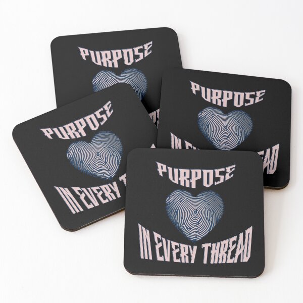 Item preview, Purpose In Every Thread – Blue Fingerprint Heart Inspirational Design designed and sold by TestudoDesign.