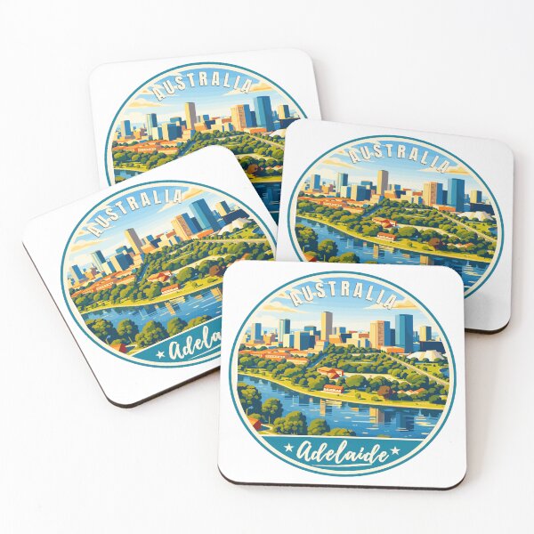 Item preview, Adelaide in South Australia, Retro Travel Art Circle Emblem designed and sold by MaateoDesign.