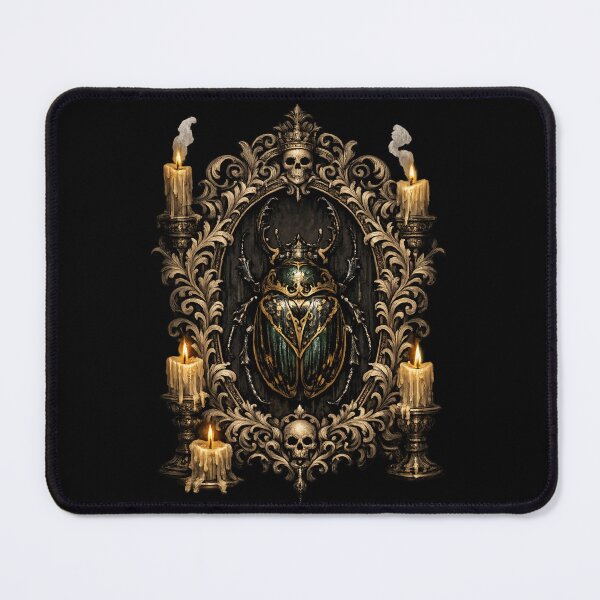 Item preview, Gothic Scarab Reliquary | Candlelit Bone Shrine Emblem designed and sold by Mouraludia.