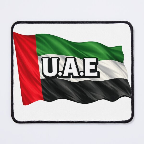 Item preview, UAE Waving Flag Design – United Arab Emirates Patriotic Pride Graphic designed and sold by GarnerSupplyCo.