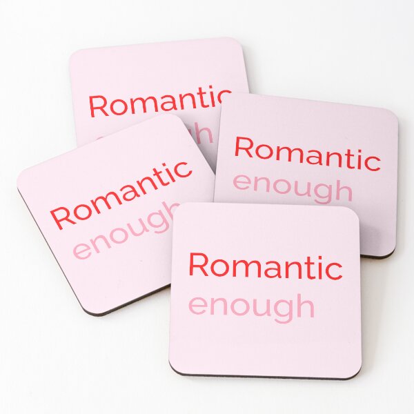 Item preview, Romantic Enough – Minimalist Valentine Quote designed and sold by stereonut.