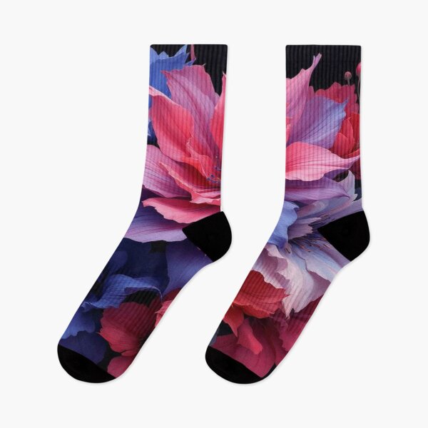Artikelvorschau, Übergroßes, abstraktes Statement-Kunstwerk mit floralen Motiven in Juwelentönen entworfen und verkauft von DesigntshirtWB.