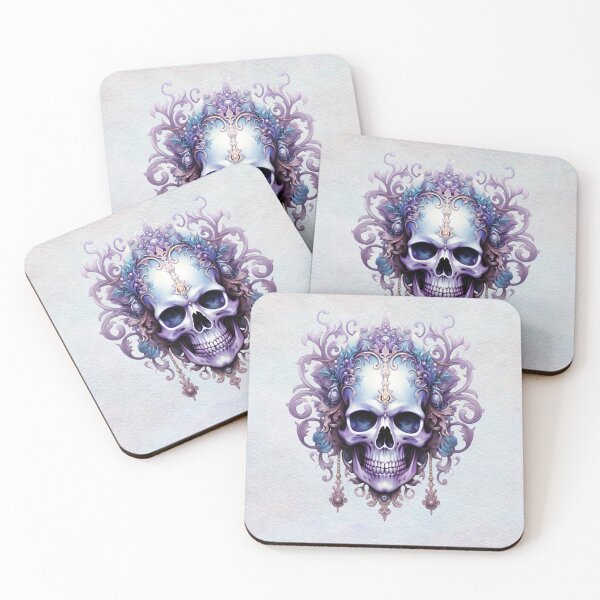 Item preview, Ornate Gothic Skull – Baroque Memento Mori Art designed and sold by MysticOzzy.