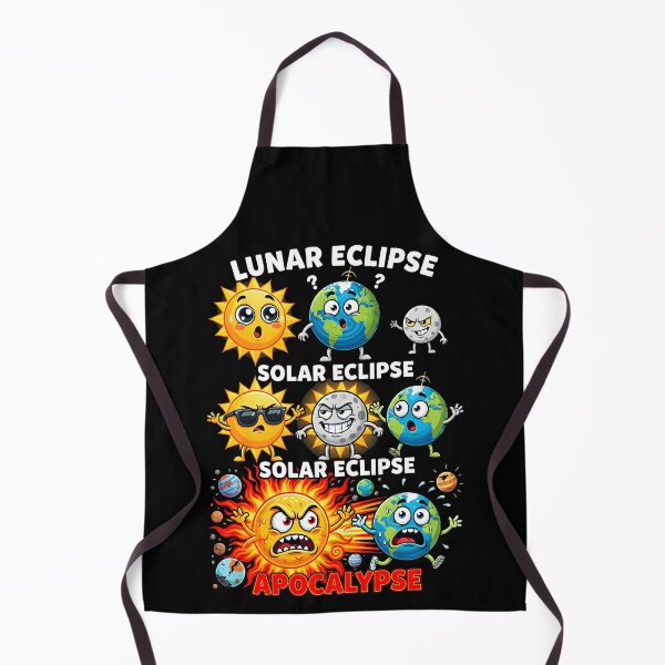 Item preview,  Funny Solar System Funny Eclipse Cartoon – Lunar, Solar & Apocalypse Space Humor Shirt designed and sold by Uglyandcute.