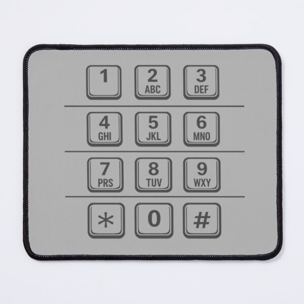 Aperçu de l'œuvre Clavier numérique pour cabine téléphonique/guichet automatique (gris) créée et vendue par CamilasPrints.