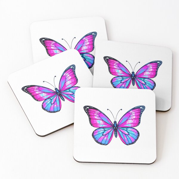 Item preview, “Clean Vibrant Pink and Blue Butterfly” designed and sold by Good Vibes .