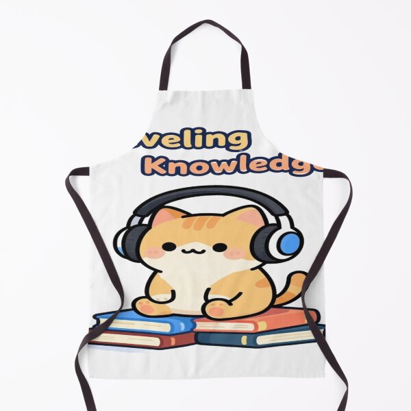Item preview, Leveling Knowledge: Kawaii Gamer Cat on Books designed and sold by ItzLacarth.