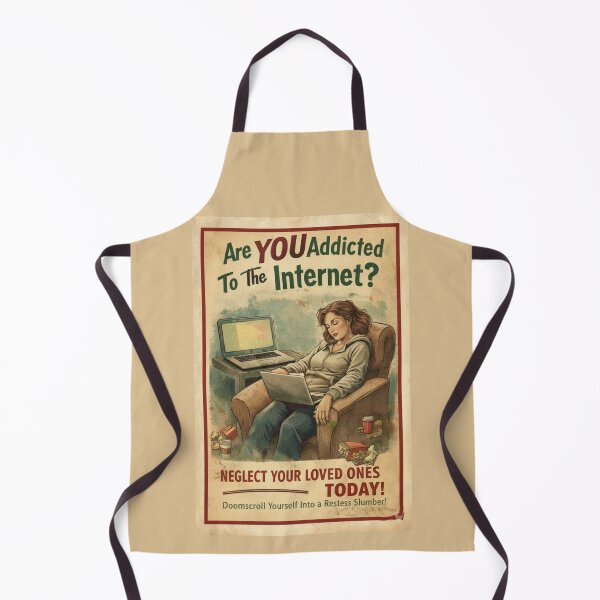Item preview, Are YOU Addicted to the Internet? - Retro Doomscrolling Poster designed and sold by freackly.