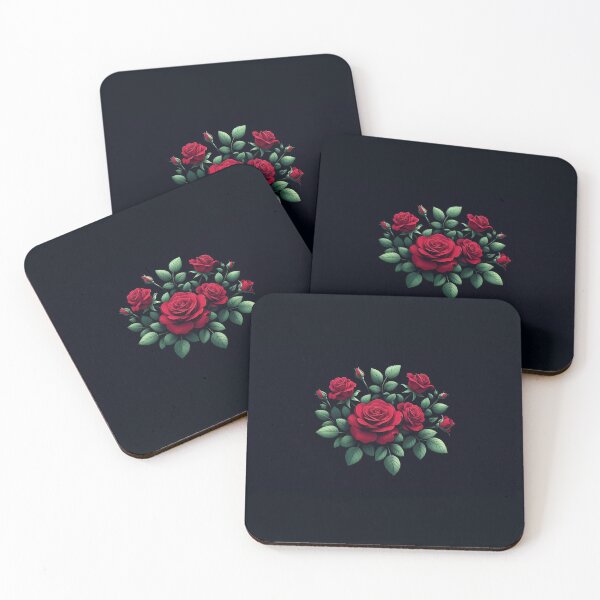 Item preview, Elegant Red Roses on Deep Black Background designed and sold by CreativeIAV.