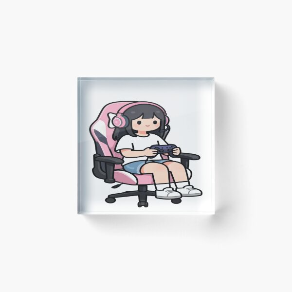 Item preview, Cute Gamer Girl Pink Kawaii Gaming Setup designed and sold by ItzLacarth.
