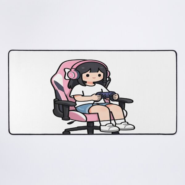 Item preview, Cute Gamer Girl Pink Kawaii Gaming Setup designed and sold by ItzLacarth.