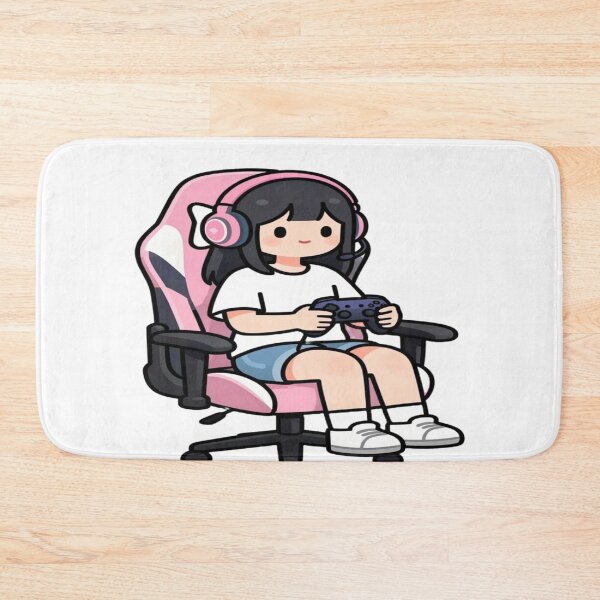 Item preview, Cute Gamer Girl Pink Kawaii Gaming Setup designed and sold by ItzLacarth.