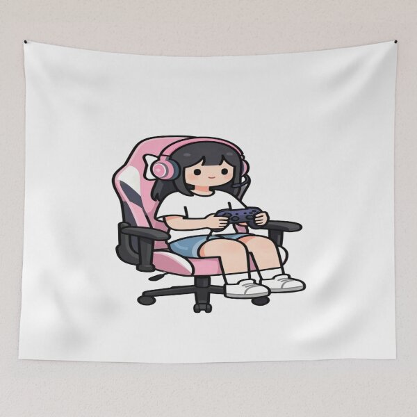 Item preview, Cute Gamer Girl Pink Kawaii Gaming Setup designed and sold by ItzLacarth.