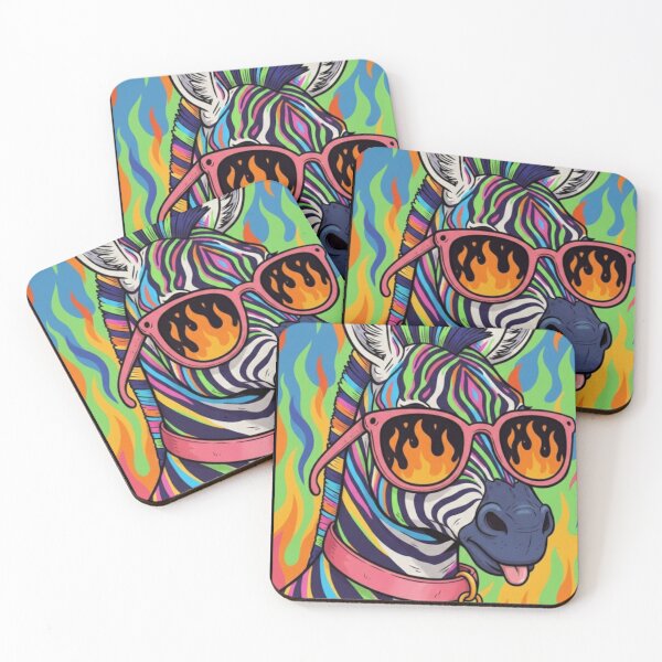 Item preview, Funky Rainbow Zebra: Fire Shades designed and sold by Trend cool.