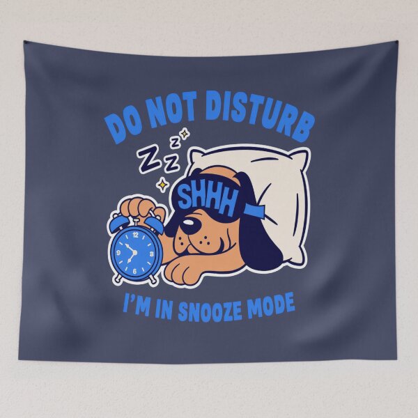 Item preview, sleepy dog - cute dog - nap time - nap lover - snooze mode - snooze button - alarm clock - do not disturb - shhh - sleep mask - tired humor - sleepy vibes - weekend mood designed and sold by JansenGS.