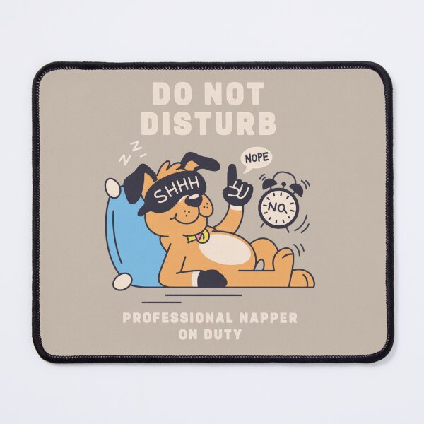 Item preview, sleepy dog - cute dog - nap time - nap lover - snooze mode - snooze button - alarm clock - do not disturb - shhh - sleep mask - tired humor - sleepy vibes - weekend mood designed and sold by JansenGS.