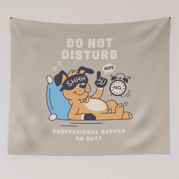 Item preview, sleepy dog - cute dog - nap time - nap lover - snooze mode - snooze button - alarm clock - do not disturb - shhh - sleep mask - tired humor - sleepy vibes - weekend mood designed and sold by JansenGS.