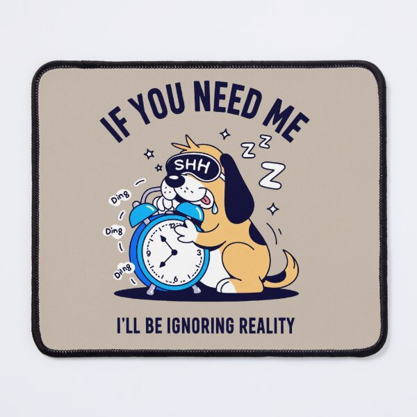 Item preview, sleepy dog - cute dog - nap time - nap lover - snooze mode - snooze button - alarm clock - do not disturb - shhh - sleep mask - tired humor - sleepy vibes - weekend mood designed and sold by JansenGS.