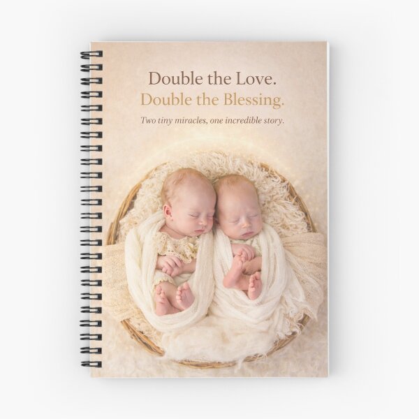 Item preview, Twin Baby Nursery Wall Art – Double the Love Double the Blessing – Neutral Boho Baby Room Decor designed and sold by ArtByKapil.