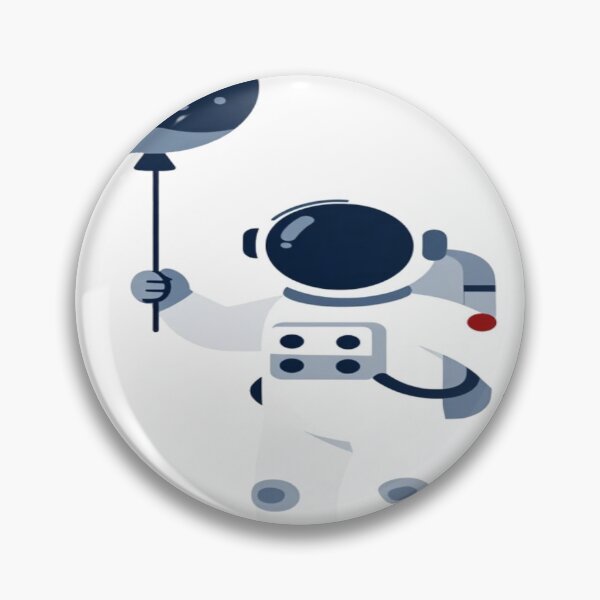 Item preview, Cute Astronaut Walking with Moon Balloon Illustration designed and sold by ItzLacarth.