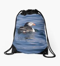 Lone Puffin Drawstring Bag